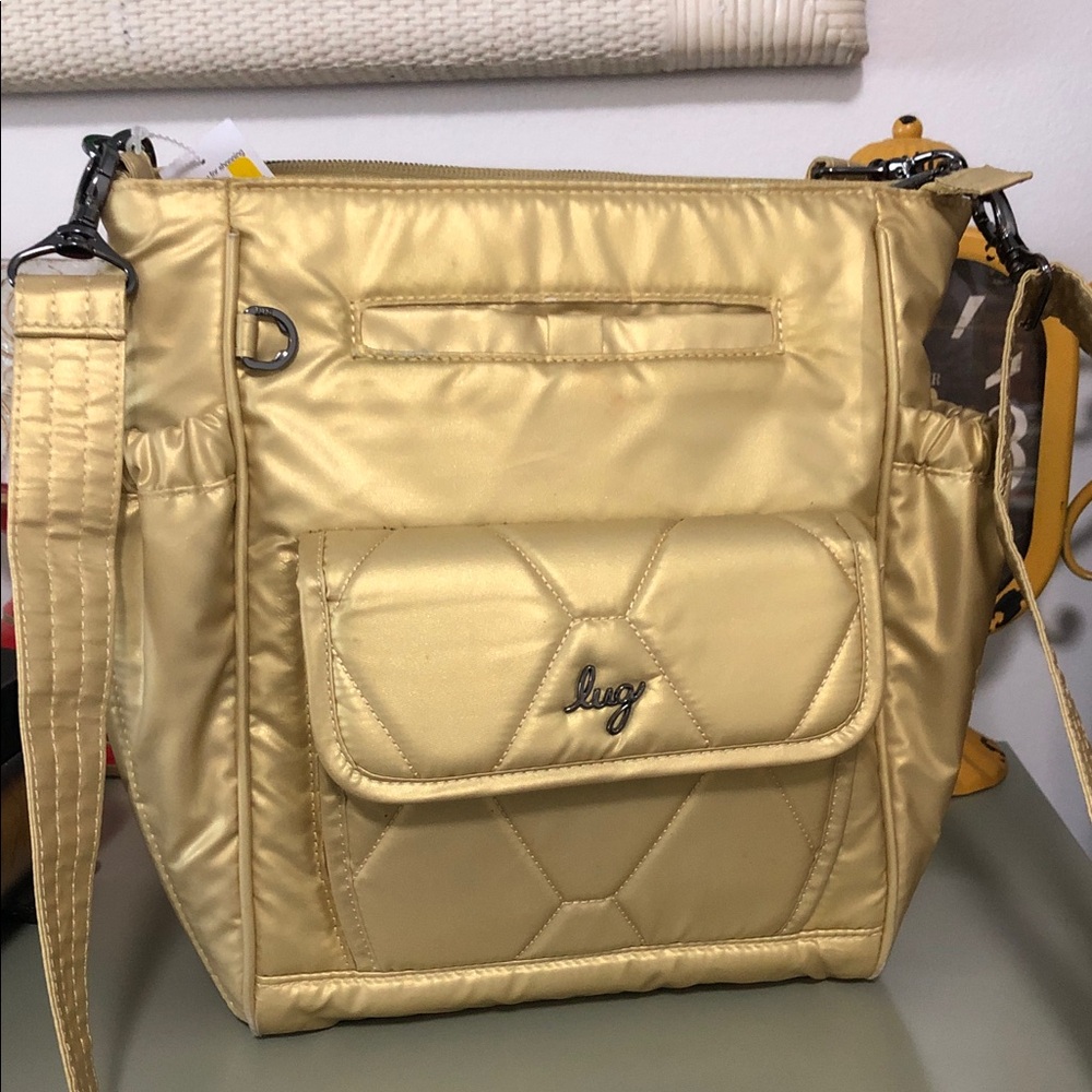 Lug Quilted Shoulder Crossbody Bag in Light Yellow
